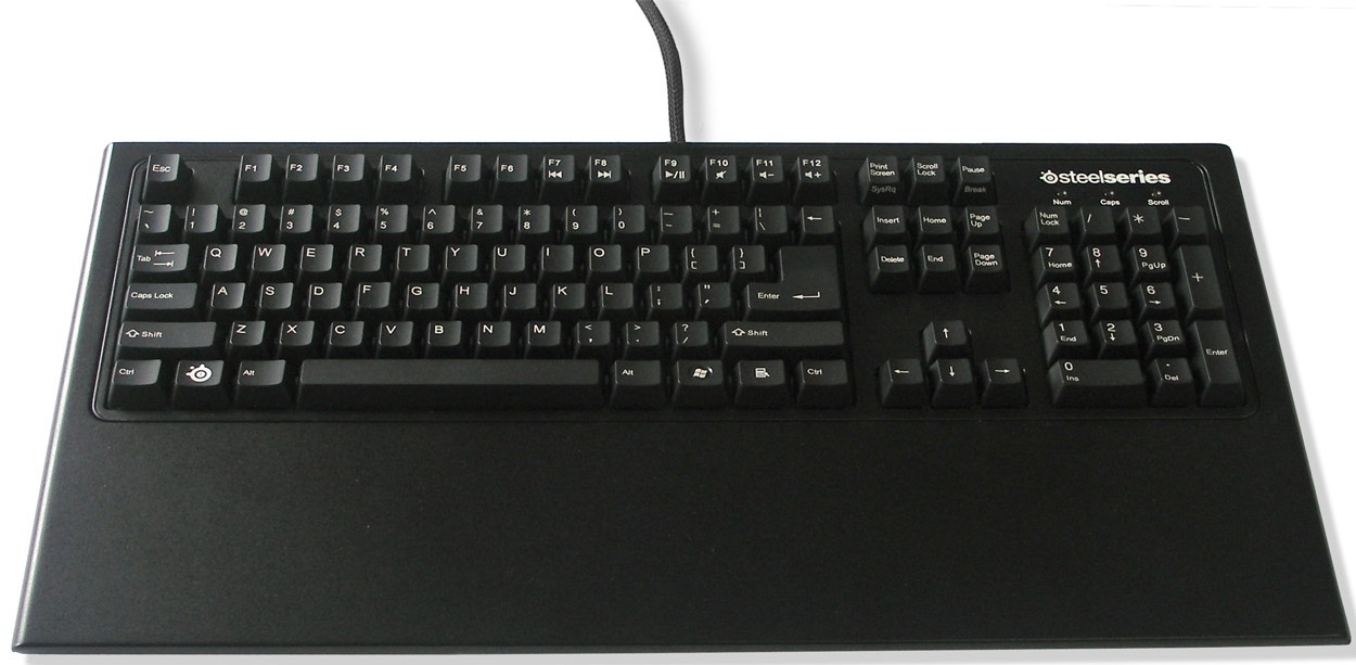 Steelseries 7G Professional Gaming Keyboard - bovenaanzicht met polssteun