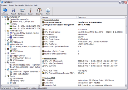 HWiNFO32 2.00 screenshot (410 pix)