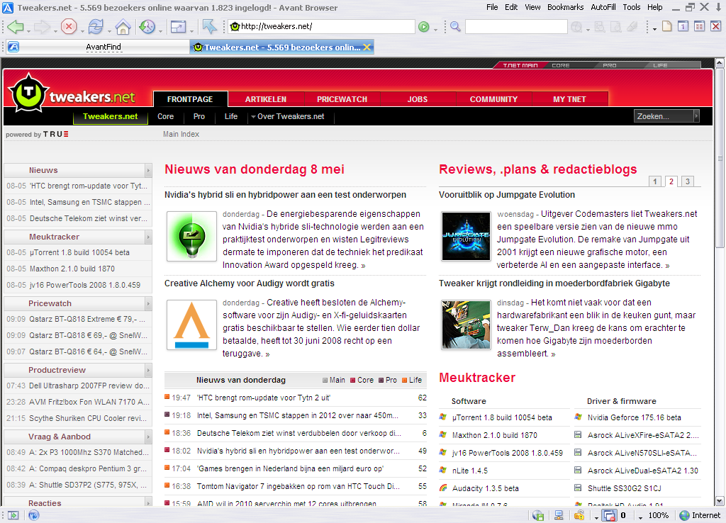 Avant Browser 11.6 screenshot