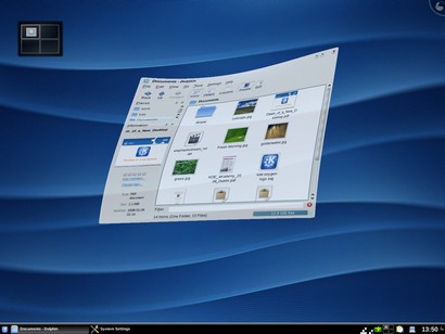 KDE 4.1 - wobbly windows )410 pix)