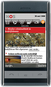 Nos Mobiel applicatie