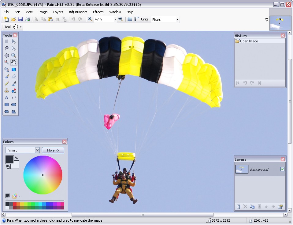 Paint.NET 3.35 beta 1 screenshot