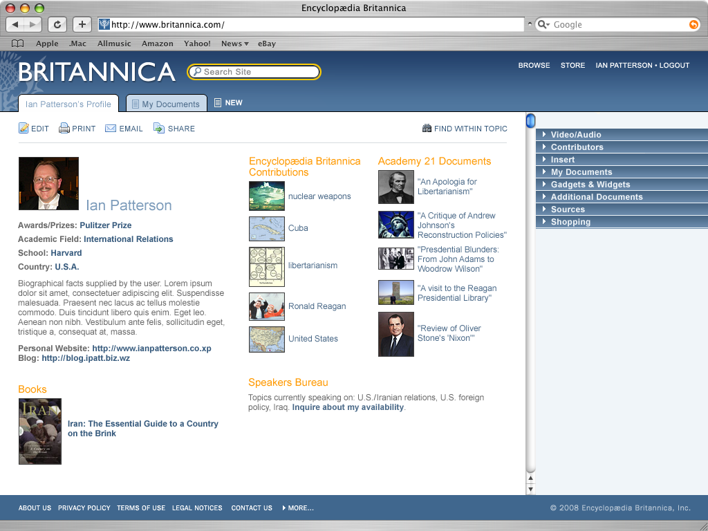 Brittanica screenshot