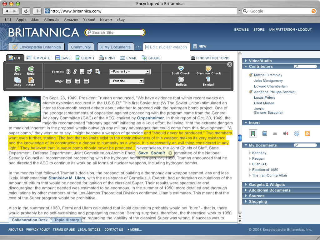Brittanica screenshot