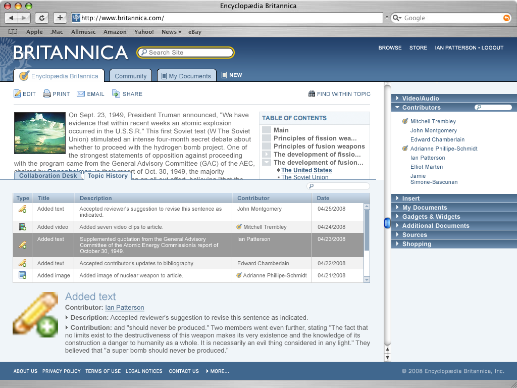 Brittanica screenshot