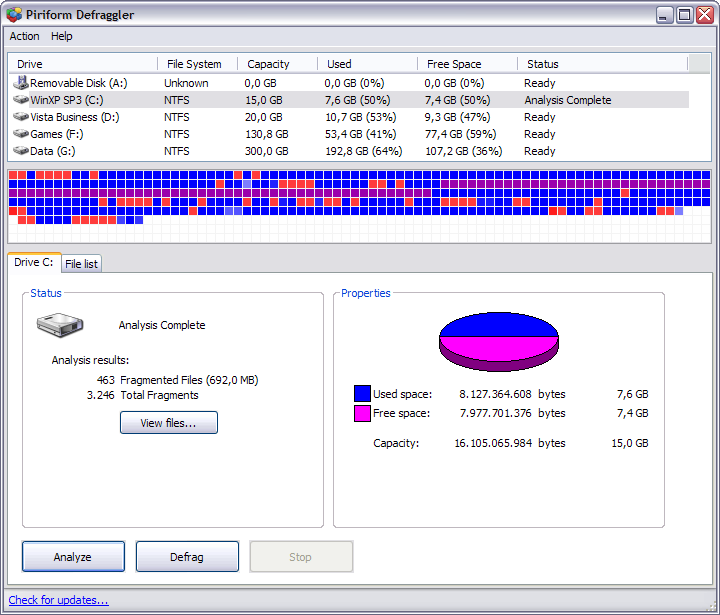 Defraggler 1.02.077 RC1 screenshot