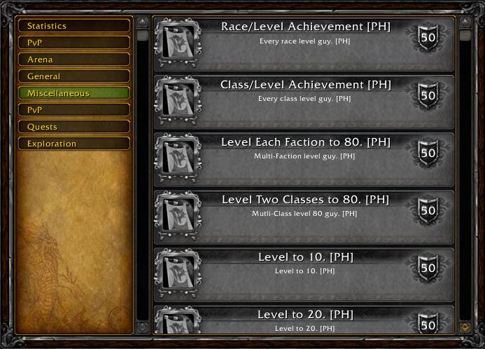 World of Warcraft: Wrath of the Lich King Achievements
