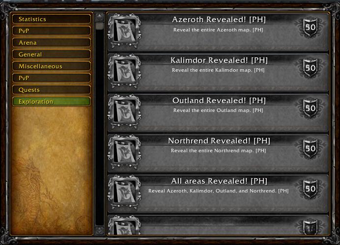 World of Warcraft: Wrath of the Lich King Achievements