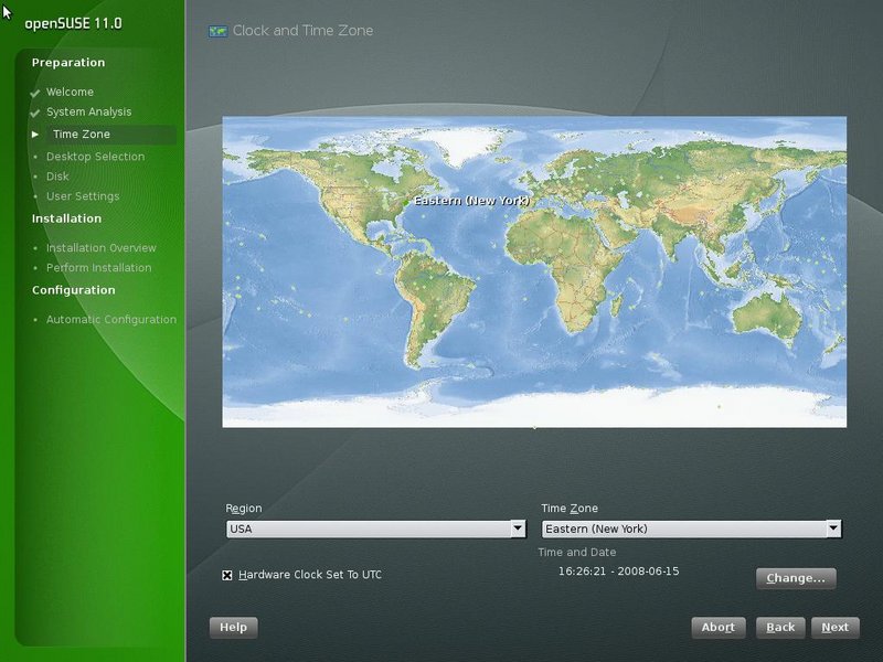 openSuse 11 - Installatieprogramma