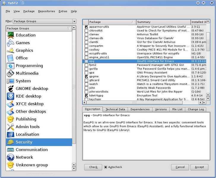 openSuse 11 - Yast configuratietool