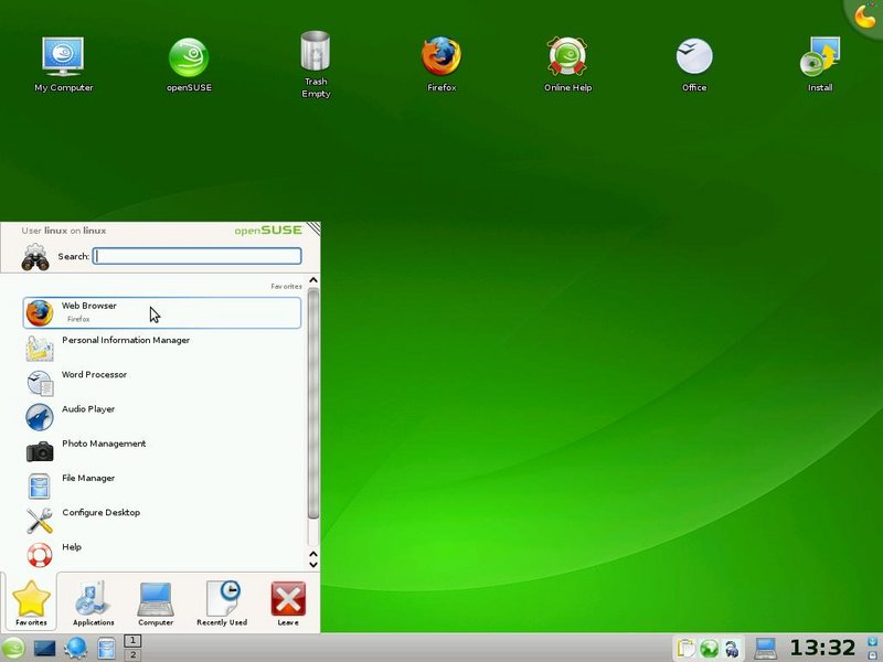 openSuse 11 - KDE4 desktop