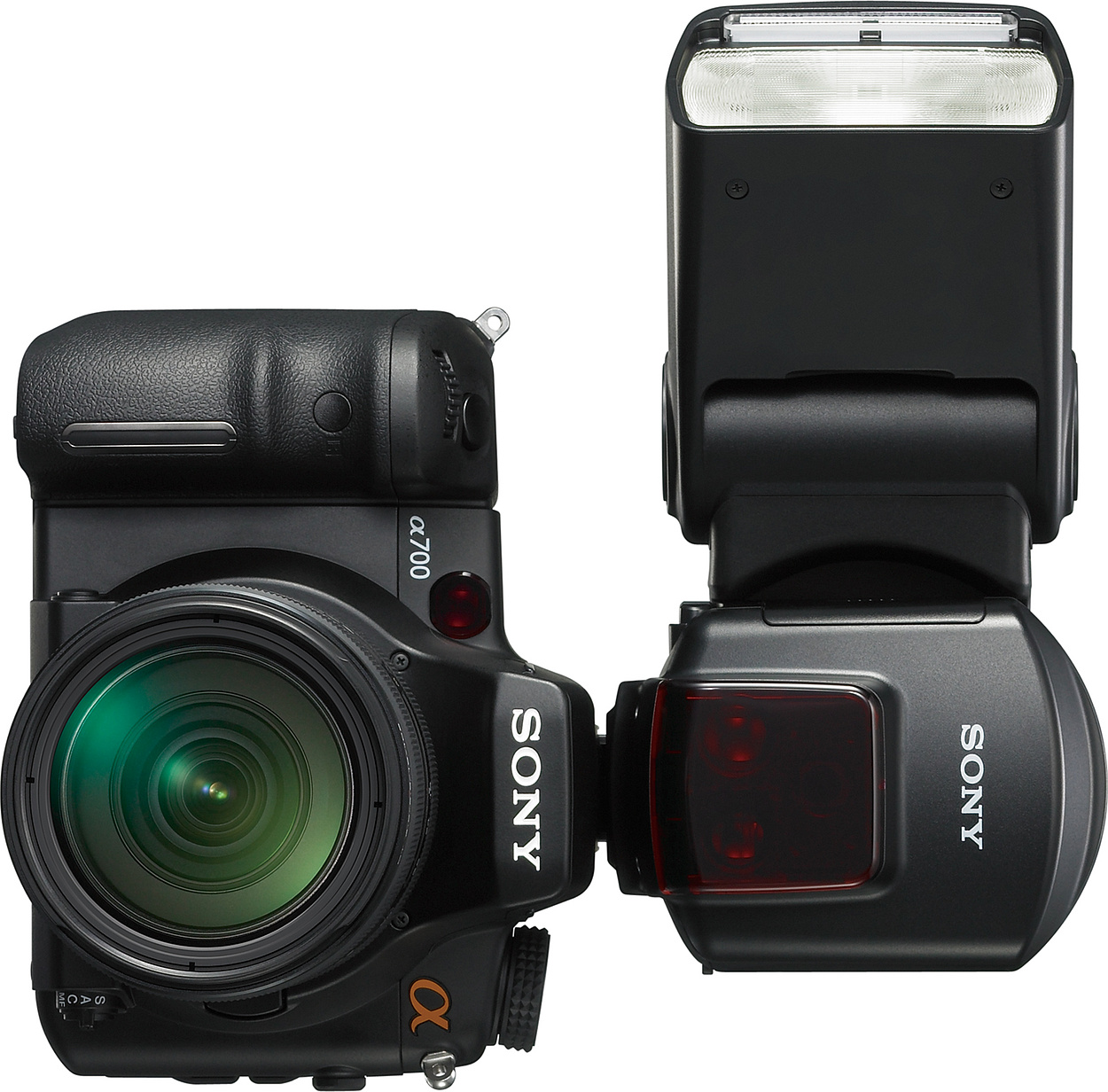 Sony HVL-F58AM - flitser gedraaid (voorkant)