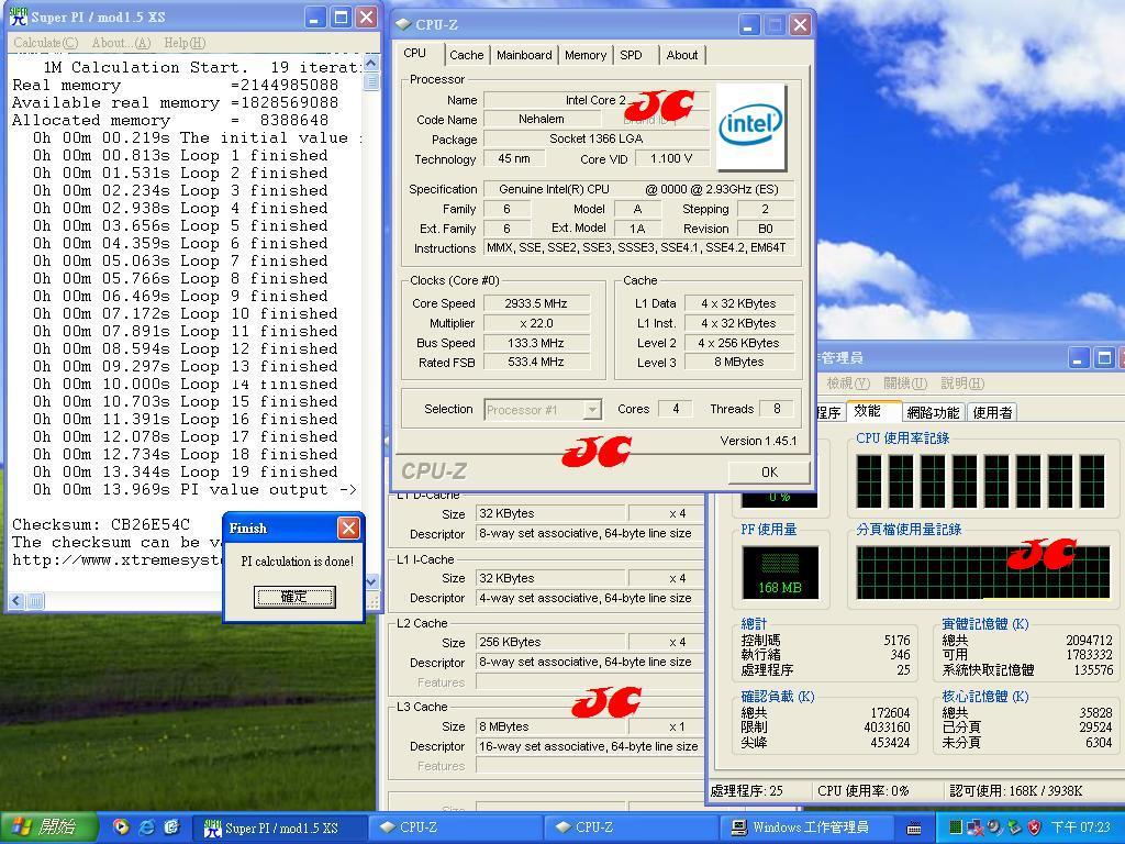 Intel Bloomfield gebenchmarkt in Super Pi