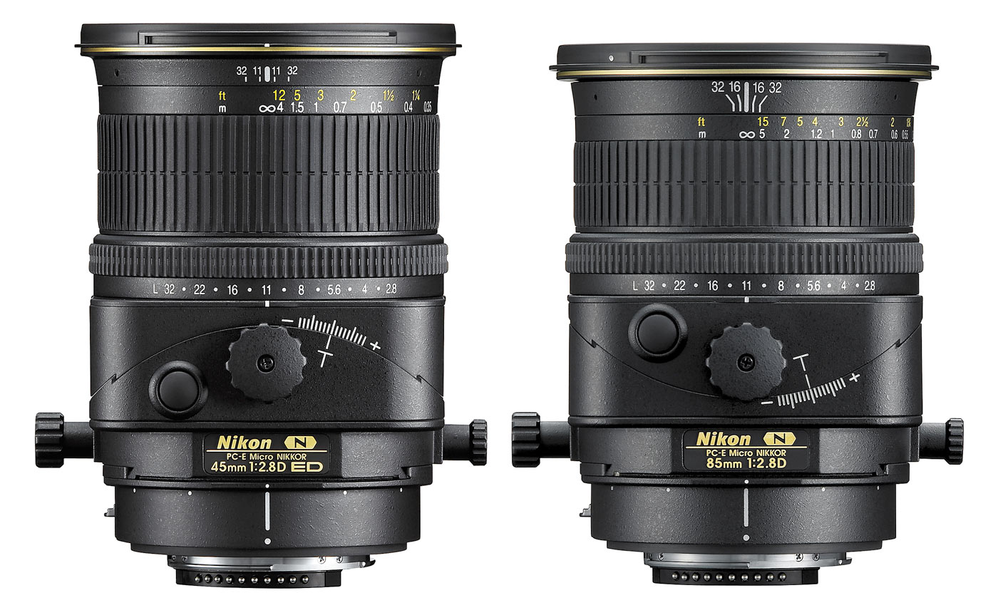 Nikon PC-E 45mm en 85mm