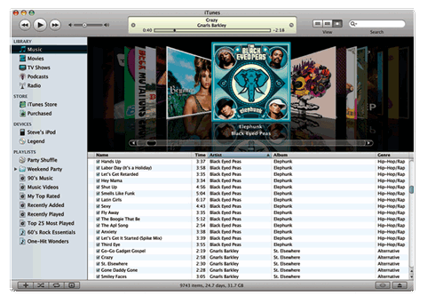 Apple iTunes screenshot (481 pix)