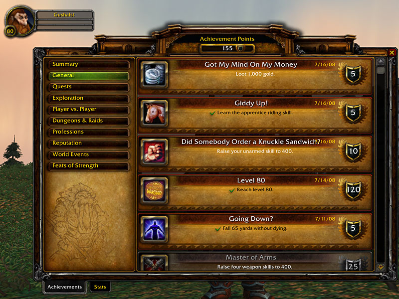 World of Warcraft: Wrath of the Lich King Achievements