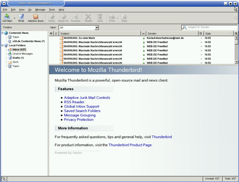 Mozilla Thunderbird screenshot (481 pix)