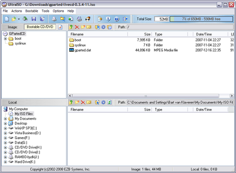 UltraISO screenshot (481 pix)