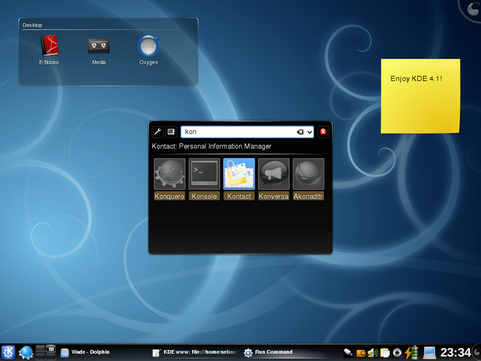 KDE 4.1.0 desktop (481 pix)