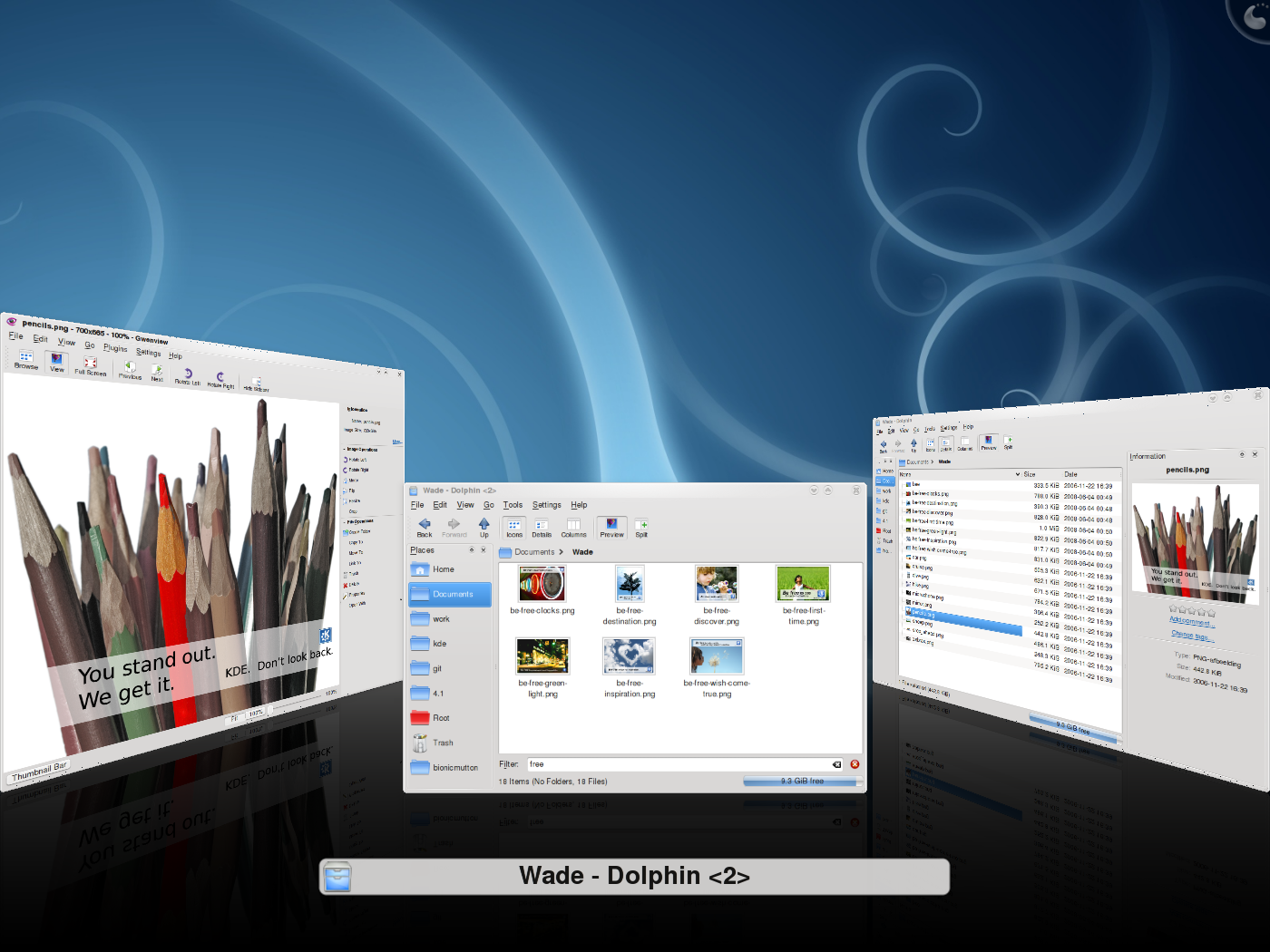KDE 4.1 - Kwin in actie met nieuwe effecten