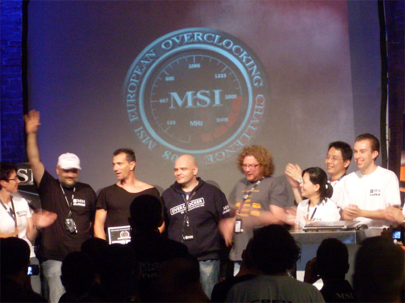MSI Overklok Challenge 2008 - De winnaars op het podium