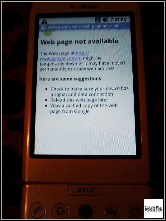 HTC Dream op Imobile