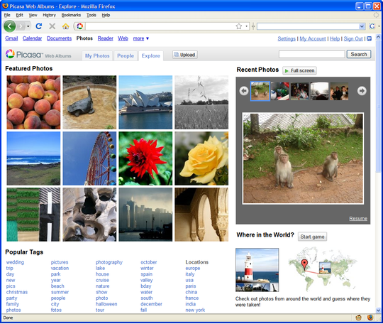 Google Picasa - web album