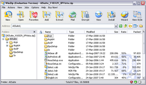 WinZip 12 screenshot (410 pix)