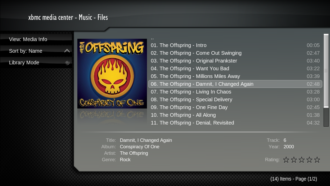 Xbmc Beta 1 - Muziek