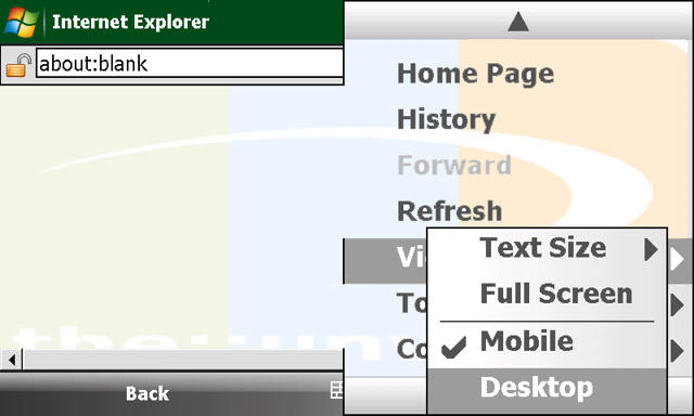 Internet Explorer 6 op Windows Mobile