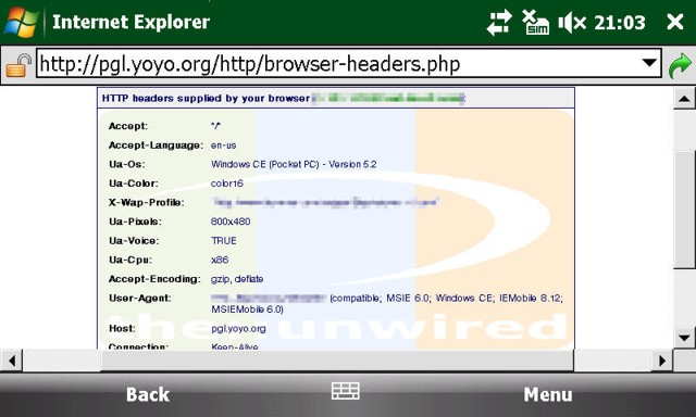 Internet Explorer 6 op Windows Mobile