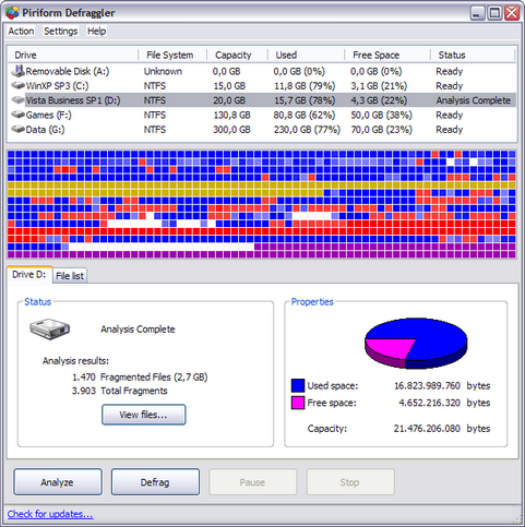 Defraggler 1.03.093 screenshot (481 pix)