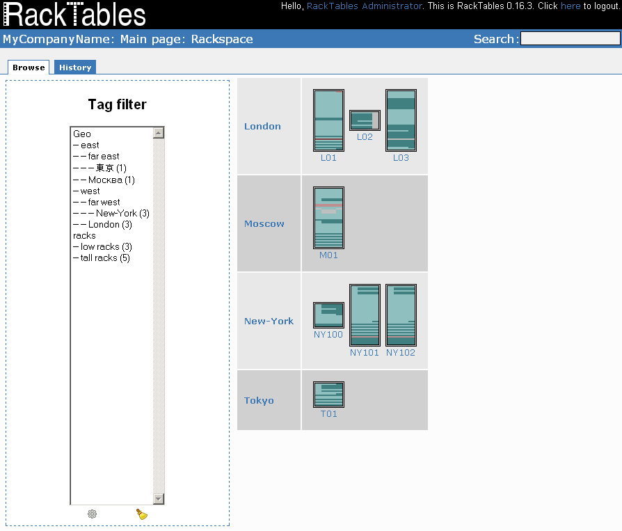 Racktables 0.16.3