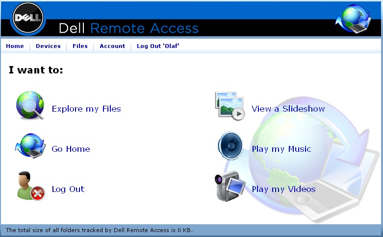 Dell Remote Access screen 2