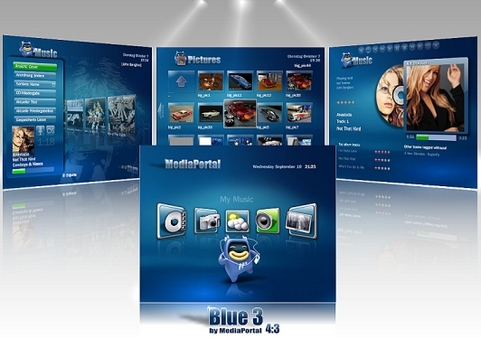 Nieuwe MediaPortal 1.0 rc3 skin: Blue3 (481 pix)