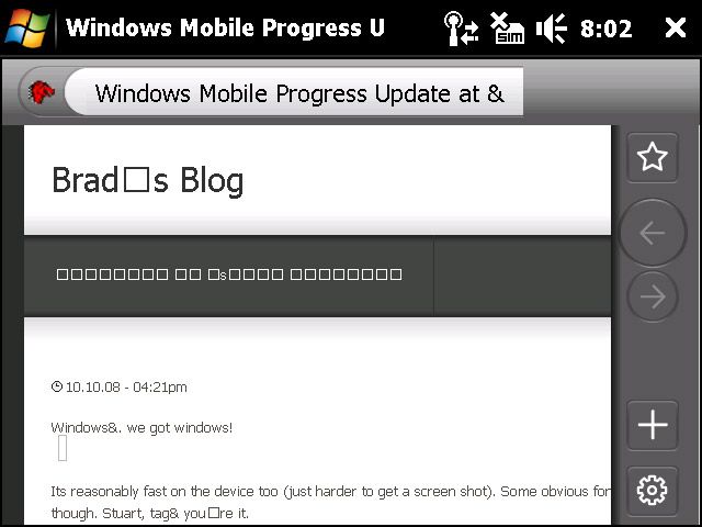 Firefox Mobile op Windows Mobile