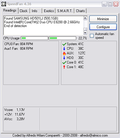 SpeedFan 4.36 screenshot