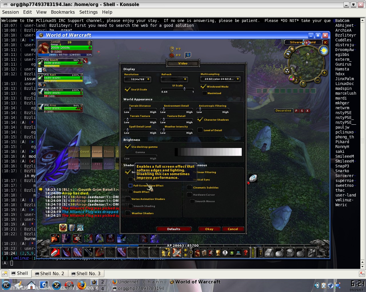 World of Warecraft onder Wine