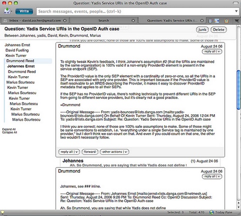 Mozilla Thunderbird 3.0 - email gegroepeerd in een conversatie