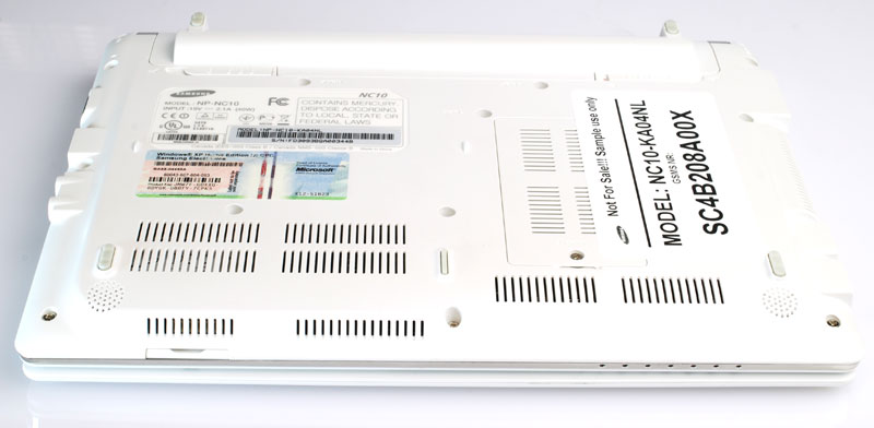 Netbooks deel 2: Samsung NC10 onderkant