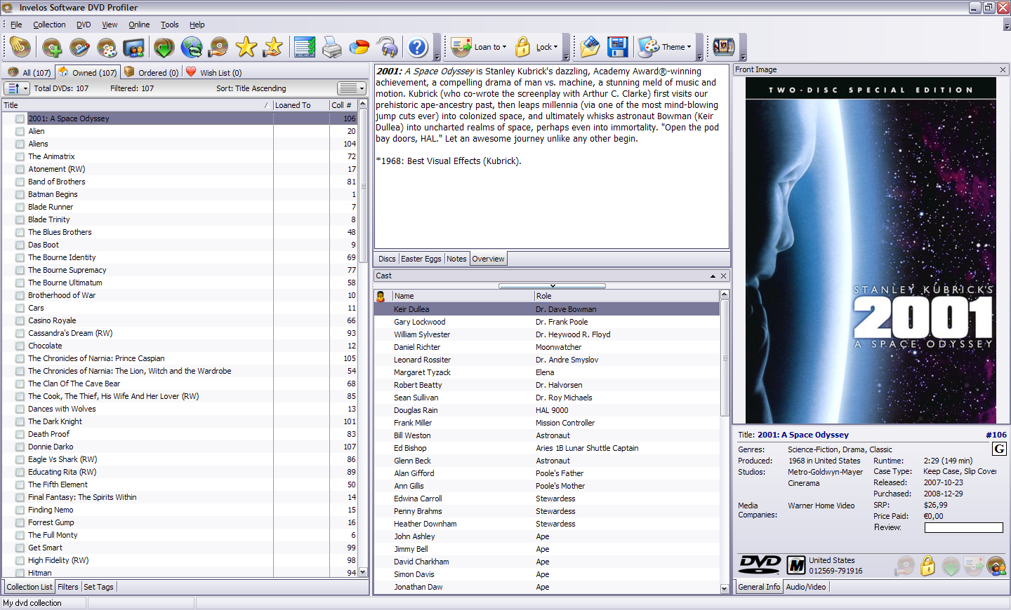 DVD Profiler 3.5.1 build 1252 screenshot