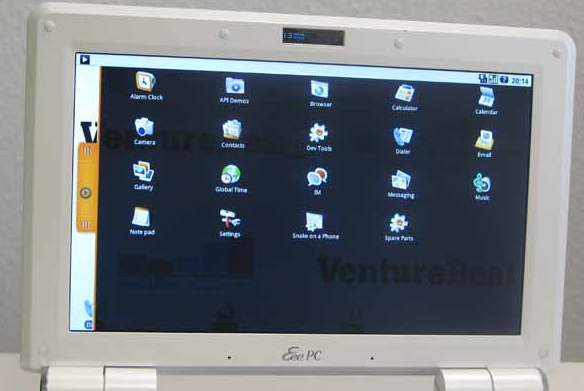 Android op Eee Pc: instellingen