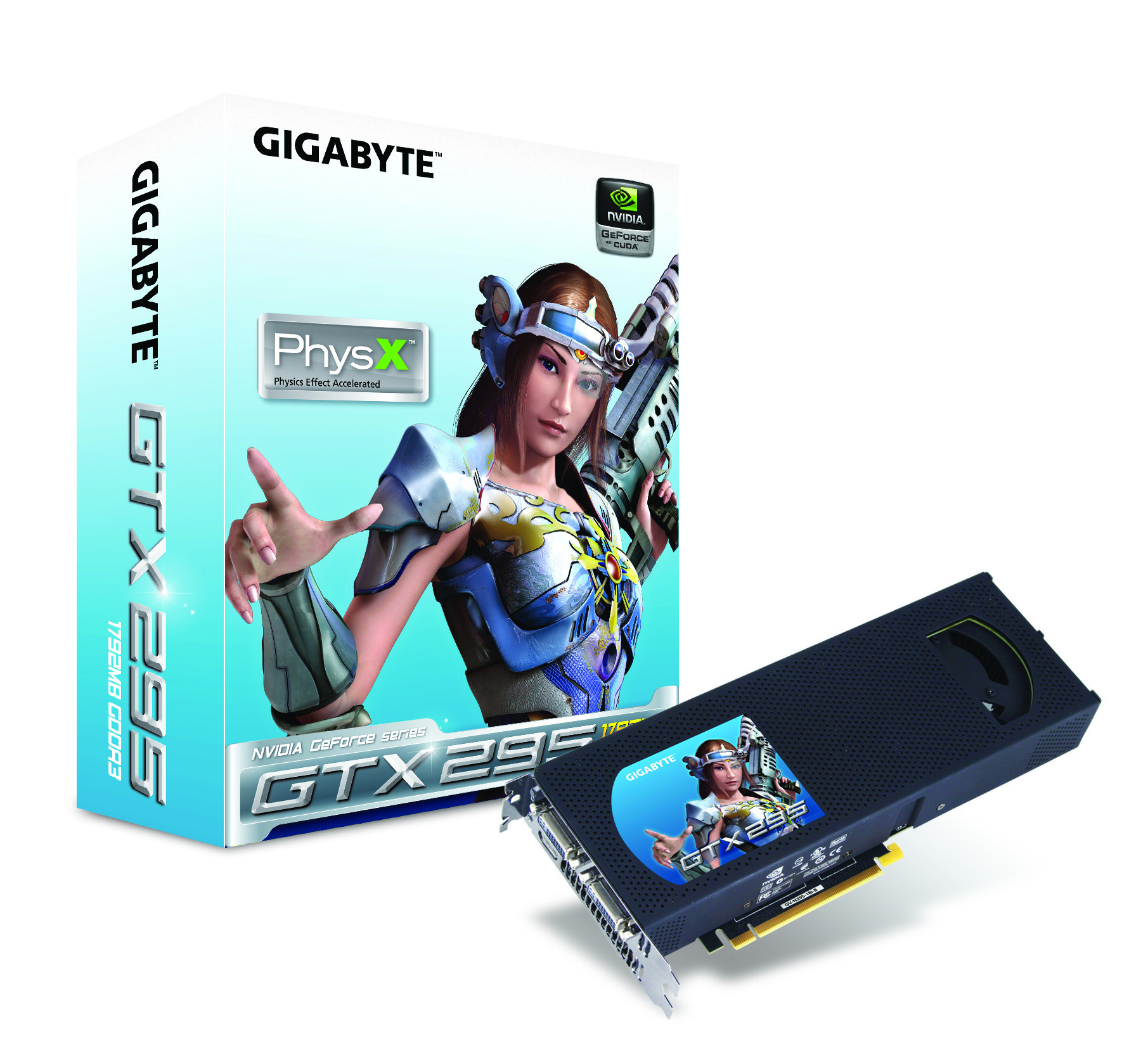 Gigabyte GV-N295-18I-B (box and card)