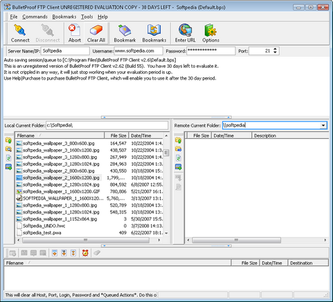 BulletProof FTP screenshot (481 pix)