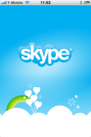 Skype iPhone T-mobile - spashscreen