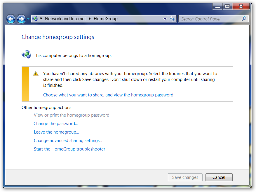 Windows 7 nader bekeken - Homegroups
