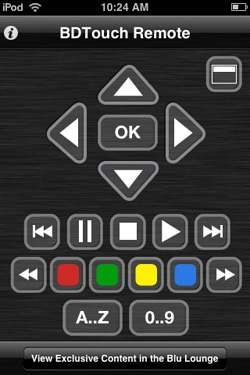 BD Touch -- Afstandsbediening voor blu-ray-speler