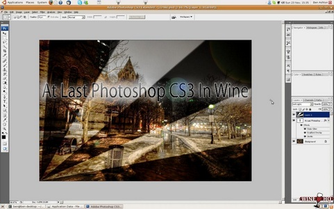 Adobe Photoshop CS3 onder Wine