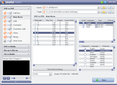 DVDFab 6.0.0.3 screenshot (481 pix)