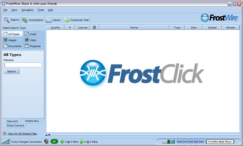 FrostWire 4.18.0 screenshot (481 pix)